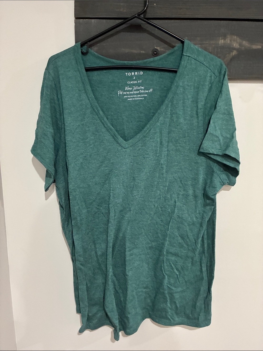 torrid Teal V-Neck Short Sleeve Tee
